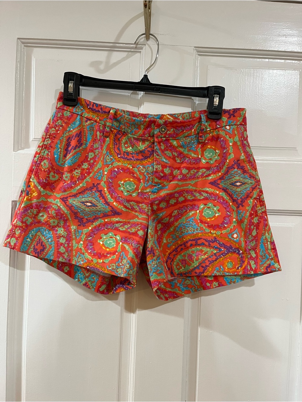 Ralph Lauren Multicolor Paisley Cotton Shorts - Orange Base
